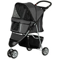 PawHut Hundewagen Hundebuggy klappbar für Hunde & Katzen bis 10 kg 75 x 45 x 97 cm Dunkelgrau