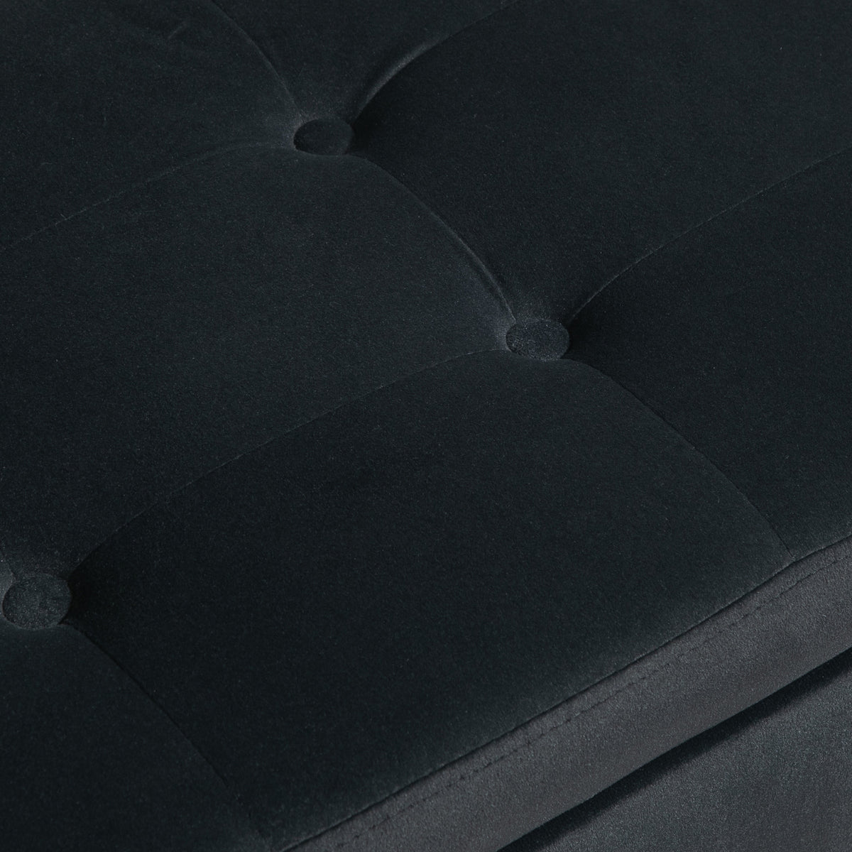 HOMCOM Sitzbank mit Stauraum und Armlehnen, Truhenbank, samtartiges Polyester, Kautschukholz, Dunkelgrau, 107 x 42 x 65 cm