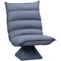 HOMCOM Sessel, drehbar, neigbare Rücklehne, Lederoptik, Stahlrahmen, grau, 62 x 70 x 95 cm