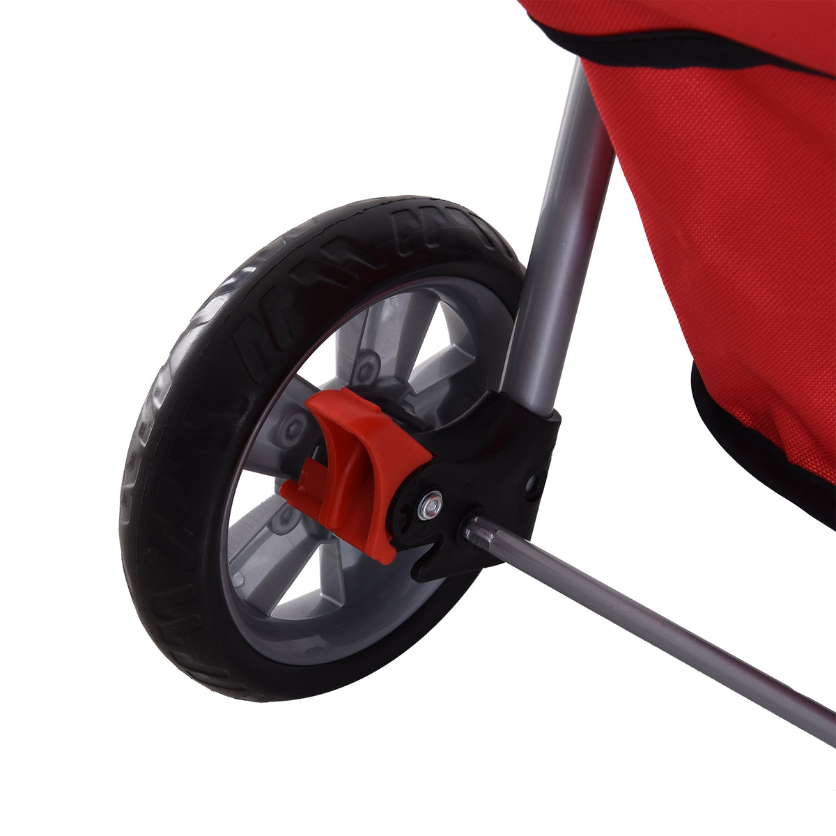 PawHut Hundewagen Hundetrolley bis 10 kg Klappbar mit Becherhalter Sonnendach Rot