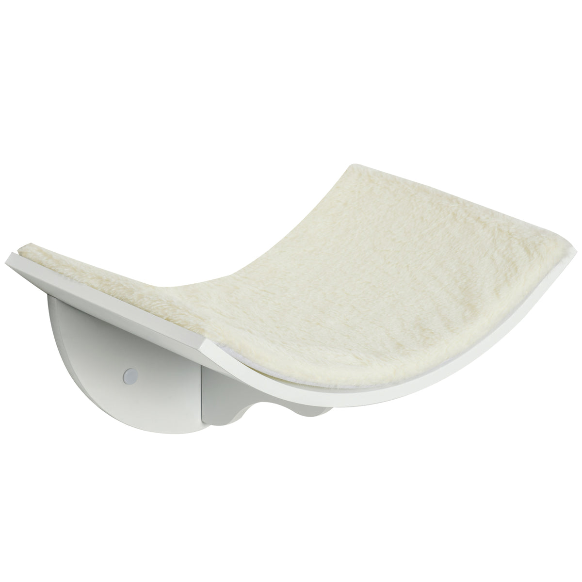 PawHut Katzenregal, Wandmontage, weiche Liegefläche, bis 10kg, 41x28x21cm, Weiß