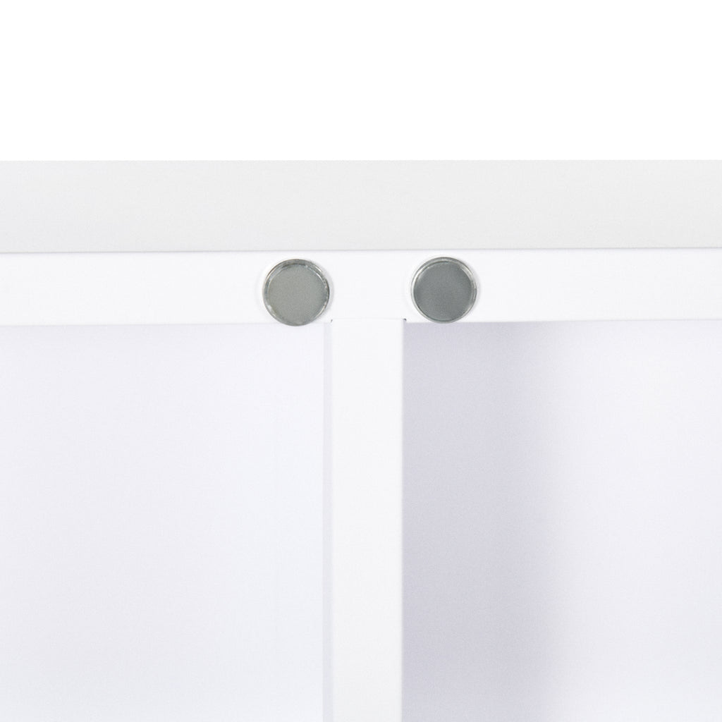 kleankin Medizinschrank, 6 Innenfächer, abschließbar, 2 Türen, stabiles Stahlgehäuse, weiß, 55 x 18 x 60 cm