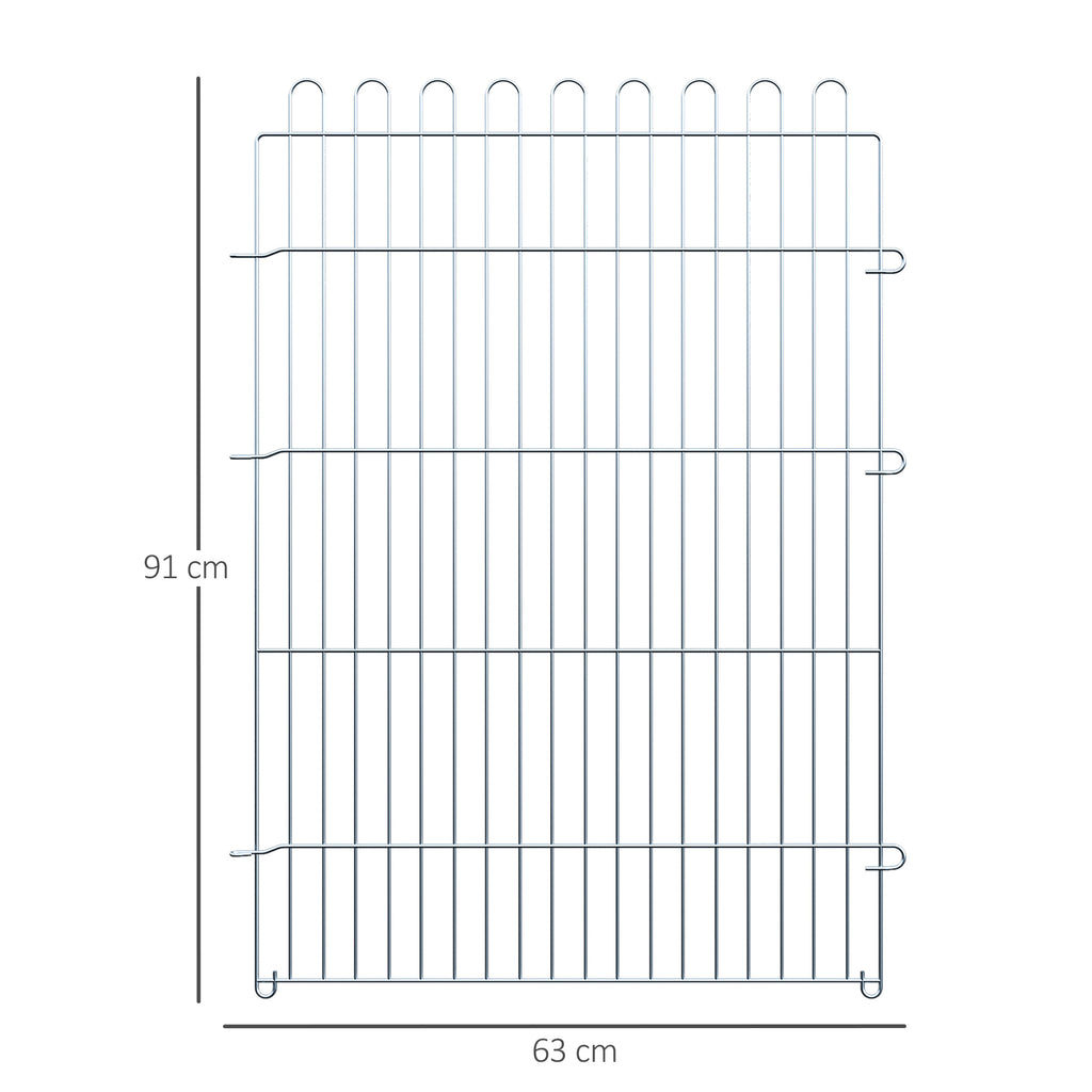 PawHut Freilaufgehege Welpenauslauf Welpenzaun Laufstall Welpengitter für Tiere 8-teilig B63 x H91 cm