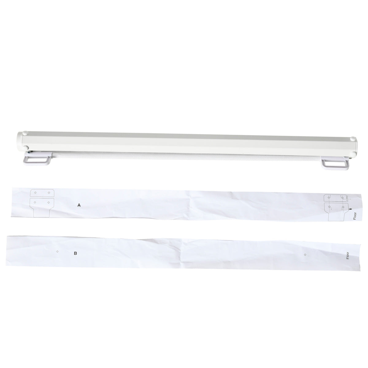 PawHut Treppenschutzgitter 115 cm Hunde Türschutzgitter Treppenschutz Sicherheitstrennwand Trennwand Türschutz ausziehbar treppenschutzrollo Rollo Einrollbar kunststoff Weiß