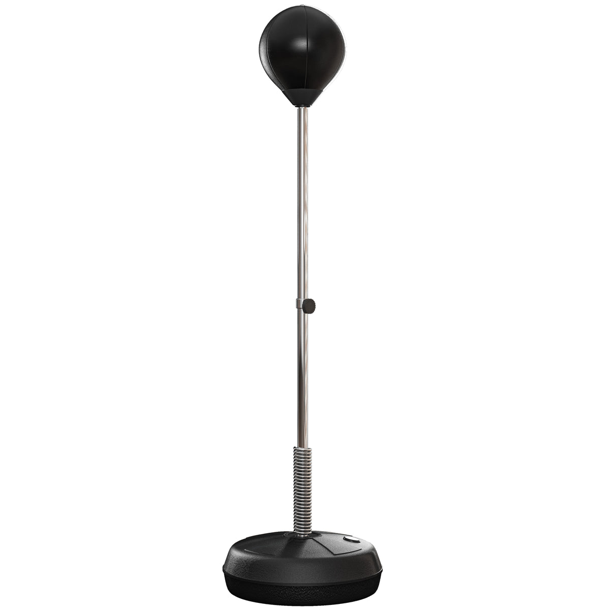 HOMCOM Punchingball-Set für Jugendliche, höhenverstellbar, inkl. Boxhandschuhe und Pumpe, Schwarz