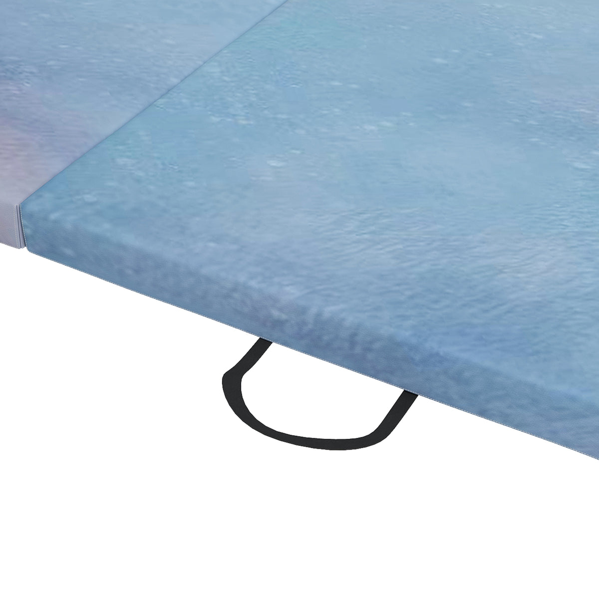 HOMCOM Gymnastikmatte Yoga Pilates Fitness faltbar in 3 Panels mit Griffen synthetische Beschichtung 180 x 60 x 5 cm grau