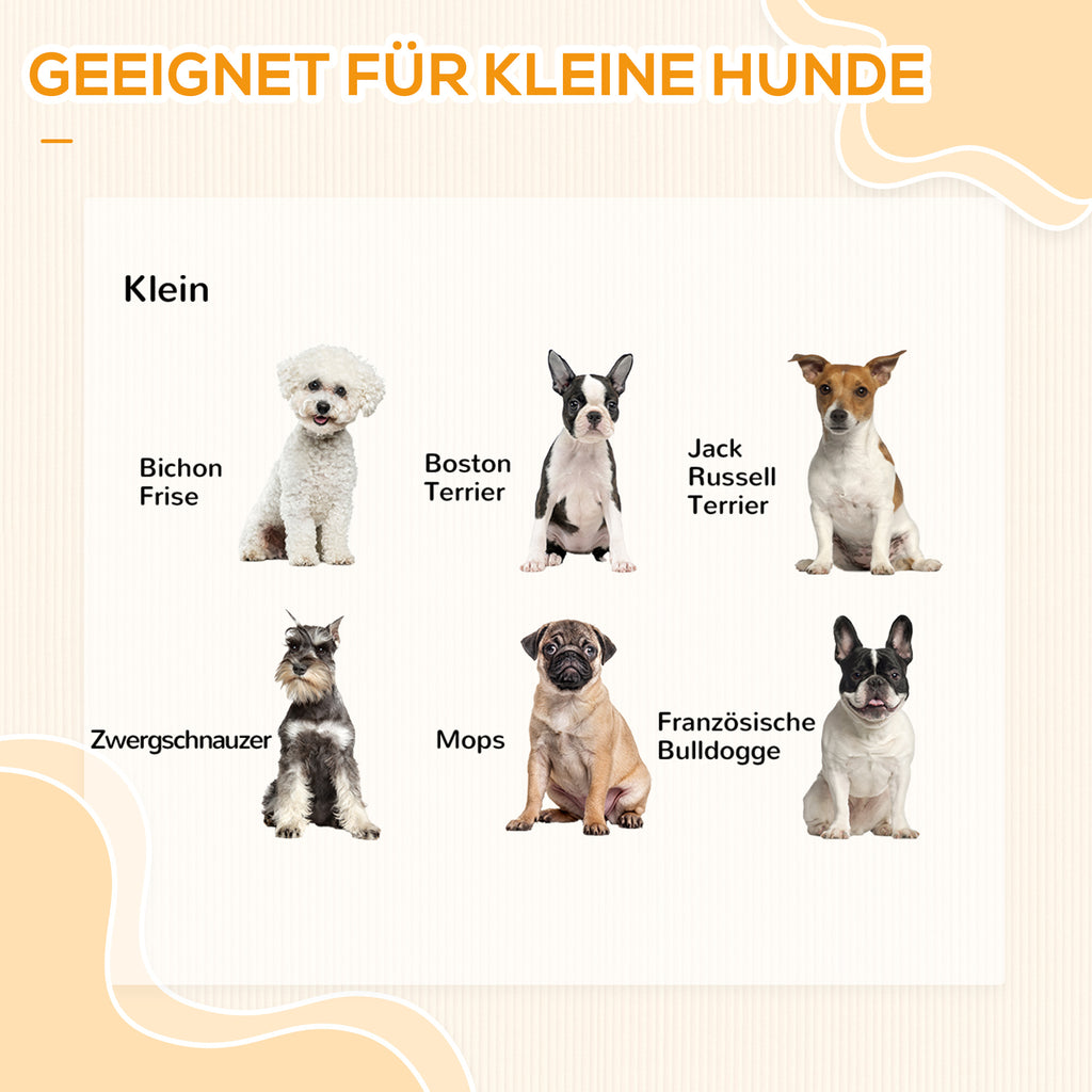 PawHut Haustiertreppe Katzentreppe Hundetreppe Faltbar 3 Stufen Tiertreppe mit Stauraum für Katzen und Hunde MDF Weiß 40 x 54 x 48 cm
